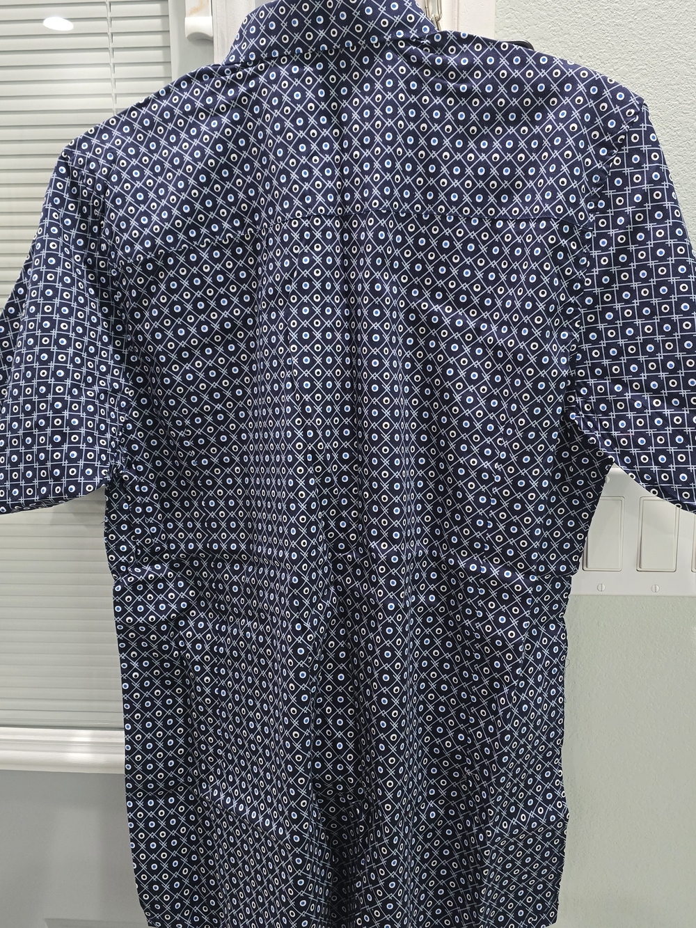 American Breed Men's Navy Geometric Button-Down Shirt - Picture 4 of 6